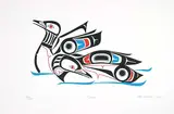 Glen Rabena, Loons #170/199, 1978, colour silkscreen on paper