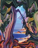 John Revill, Sunshine Coast, acrylic on hard board