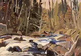 Stream Near Lac Beauport, P.Que. by George Lorne Holland Bouchard, oil on canvas board, sold May 2001