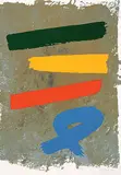 Jack Bush, Three and Blue Loop #13/100, 1971, colour silkscreen on paper