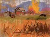 Orestes de Grandmaison, Untitled - The Old Cabin - Autumn