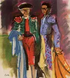 E. Eric Goldberg, Untitled - Toreadors, pastel on paper
