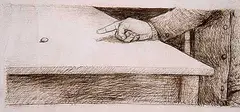 William Kurelek, Can It Make Itself Become?, 1970, ink on paper