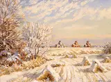 Ernest Luthi, Untitled - Saskatchewan Grain Elevators in Winter