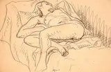 John Goodwin Lyman, Untitled - Reclining Nude, graphite on paper