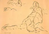 Louis Muhlstock, Untitled - Fletcher's Field, 1932, ink on paper