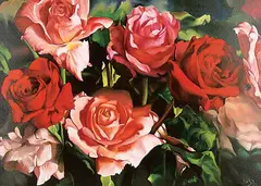 You Must Count All The Roses by Gabor L. Nagy, 2000, oil on canvas, sold May 2001