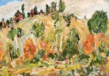 Ronald L. Myren, Hill Near Alexis Creek, oil on particle board
