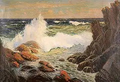 Frank Panabaker, Untitled - Evening Surf, 1933, oil on canvas