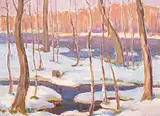 Adam Sherriff Scott, Spring Floods, Isle Perrot, 1963, 1963, oil on particle board