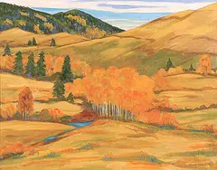 Birch Trees by John Harold Thomas Snow, 1981, oil on canvas, sold May 2001