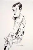 Maxwell Bennett Bates, Untitled - Man Seated