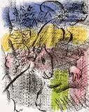 Marc Chagall, Untitled - Figure and Donkey, 1970, colour lithograph on paper