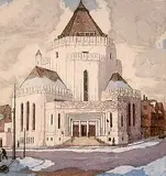 Nicholas Hornyansky, Saint James Church, Vancouver B.C., colour etching on paper