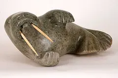 Moses Nakoqee, Untitled - Walrus, 1997, soapstone sculpture
