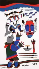 David Ruben Piqtoukun, A Bountiful Supply #56/200 [b], colour silkscreen on paper