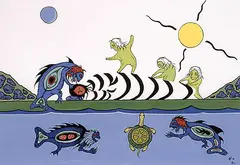 Arnold Isbister, Listen to Us, 1996, acrylic on paper