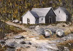Don Scott, Untitled - Sandy Cove N.S., oil on particle board
