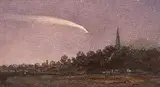 George Harlow White, Donatis' Comet, Acomb, York, Oct. 2, 1858, 1858, watercolour on paper