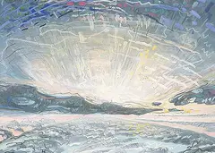 Anne Meredith Barry, Untitled - Frozen Islands Number 1, mixed media on paper