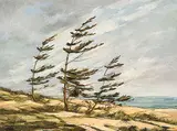 Pat Durie, Untitled - Windy Pines, oil on particle board