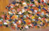 Millefiori [Summer #8] by Kathleen Margaret Howitt Graham, 1981, acrylic on paper, sold Jan 2001