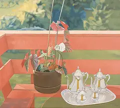 Sundeck by David Haigh, 1985, oil on canvas, sold Jan 2001