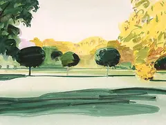 #21 Regular Position by Kenneth Lochhead, 1979, watercolour on paper, sold Jan 2001