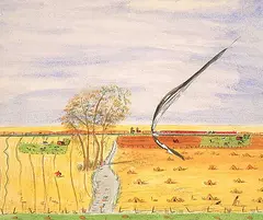 William C. McCargar, Untitled - Prairie Harvest, mixed media on paper