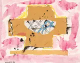 John Meredith, Untitled, 1980, mixed media and collage on paper