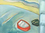 Barbara Milne, Shoreline, 1984, oil on canvas