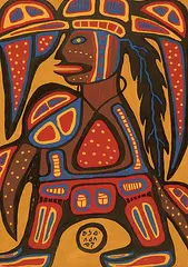 Norval Morrisseau, Untitled - Demigod of Medicine, 1965, gouache on paper