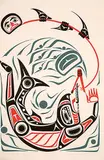 Walter Harris, Children Pulling the Jaw Off the Transformed Weget #39/100, 1981, colour silkscreen on paper
