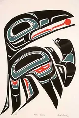 Ken Mowatt, Frog Raven #40/100, 1980, colour silkscreen on paper