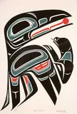 Ken Mowatt, Frog Raven #40/100, 1980, colour silkscreen on paper