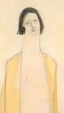 Bruce Pashak, Untitled - Woman in Yellow Shirt, 1984, mixed media on paper
