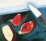 Cactus ... by Leslie Donald Poole, 1980, acrylic on paperboard, sold Jan 2001