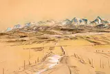 Joseph Francis Plaskett, Untitled [Foothills Road with Mountains]