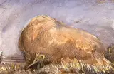 Clifford Foard Robinson, Man Making Hay, Vermillion, Alta.