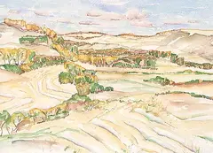 Adeline Rockett, Untitled - Battle River Series #23, 1978, watercolour on paper
