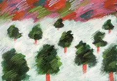 Lupe Rodriguez, Untitled - Andros, 1982, mixed media on paper