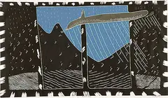 Arnold Shives, Harbour View #34/39, 1981, colour linoblock on paper
