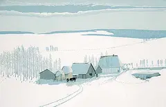 Peter Shostak, These Were Hard But Happy Times #45/100, 1981, colour silkscreen on paper