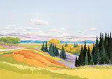 Keith Thomson, Untitled - Alberta Color, watercolour on paper