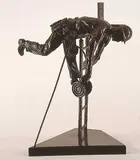 John Weaver, Untitled - High Lineman #3/25, 1986, bronze sculpture