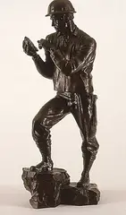 Untitled - Geologist #3/25 by John Weaver, 1986, bronze sculpture, sold Jan 2001