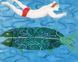 Jane Zednik, Belly Flop, 1981, oil on canvas