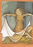 Rodo Graciela Boulanger, Untitled - Virgo [from Zodiac Suite] #108/200, colour lithograph on paper