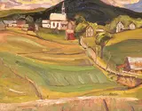 Ralph Wallace Burton, July '54, Ste. Sixte, Que., 1954, oil on plywood