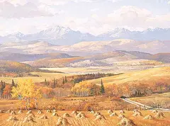Duncan MacKinnon Crockford, The Rockies from Near Longview, Alta., 1974, oil on canvas